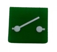 SWF 596397 SWF 596397 Inlegplaatje Hoofdschakelaar Groen